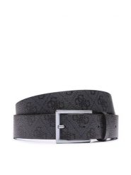 Guess Pasek Męski BM7781 P3435 Czarny. Czarne paski męskie Guess, z aplikacjami, ze skóry. Za 179.99 zł.