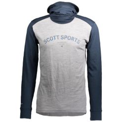 Bluza termoaktywna męska SCOTT Defined Merino Hoody. Szare bluzy bez kaptura męskie Scott, m, z wełny. Za 419.99 zł.