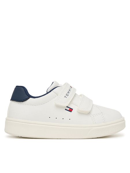 Tommy Hilfiger Sneakersy Low Cut Velcro Sneaker T1X9-35216-1355 M Biały. Białe buty sportowe chłopięce Tommy Hilfiger, bez wzorów, ze skóry, bez zapięcia. Za 284.99 zł.