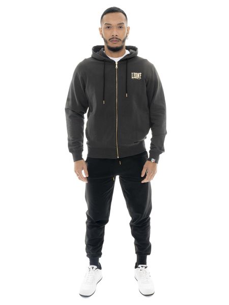 Bluza z kaptur na co dzień na siłownię. Szare bluzy sportowe męskie LEONE 1947 APPAREL, s, z dresówki. Za 437.84 zł.