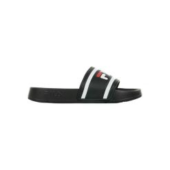 Klapki damskie Fila Morro Bay Slipper 20 Wmn. Czarne klapki damskie Fila, bez wzorów, z materiału, bez obcasa. W wyprzedaży za 69.00 zł.