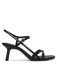 HUGO Sandały Amaryl 50563645 Czarny. Czarne sandały damskie Hugo, bez wzorów, ze skóry, bez obcasa, na szpilce. Za 899.99 zł.
