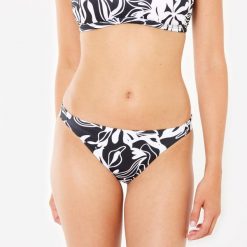 Dół kostiumu kąpielowego surfingowego damski Olaian Aly Bermeo. Czarne bikini damskie OLAIAN, bez wzorów. W wyprzedaży za 29.99 zł.