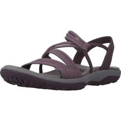 Sandały SKECHERS REGGAE SLIM Fioletowy. Fioletowe sandały damskie Skechers, bez wzorów, z tkaniny, bez obcasa. Za 232.99 zł.