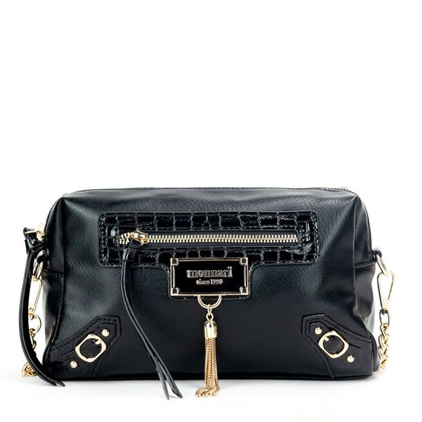 Torebka Monnari. Czarne listonoszki damskie Monnari, bez wzorów, bez dodatków. Za 119.99 zł.