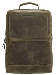 HIDE & STITCHES Skórzany plecak w kolorze khaki - 30 x 40 x 10 cm rozmiar: onesize. Brązowe plecaki damskie HIDE & STITCHES, bez wzorów, z materiału. Za 308.45 zł.