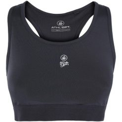 ATHL DPT Vanessa – Damski biustonosz sportowy, bezszwowy, wysoka podpora. Czarne biustonosze sportowe damskie ZOOPLEMENTS, bez wzorów. Za 163.99 zł.