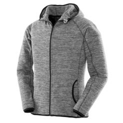 Damska Bluza Z Mikropolaru Fitness Z Pełnym Zamkiem Błyskawicznym. Szare bluzy sportowe damskie SPIRO, bez wzorów, bez ramiączek, bez kaptura. Za 108.99 zł.