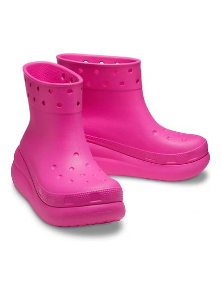 Crocs Kalosze "Crush" w kolorze różowym rozmiar: 41/42. Różowe kalosze damskie Crocs, bez wzorów, z materiału. Za 199.95 zł.
