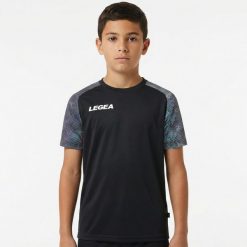 Męska Koszulka Treningowa Oddychająca 100% Poliester Czarny-Czarny. Czarne t-shirty sportowe męskie Legea, m, z materiału, bez ramiączek, do biegania. Za 148.00 zł.