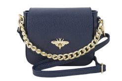 Listonoszka skórzana BARBERINI'S granatowa 949-4. Niebieskie shopper bag damskie Barberinis, bez wzorów, ze skóry, małe, bez dodatków. Za 251.99 zł.