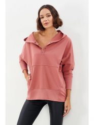 Milan Kiss Bluza w kolorze różowym rozmiar: XL. Różowe bluzy z kapturem damskie Milan Kiss, xl. Za 127.35 zł.