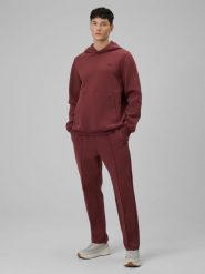 4F Spodnie dresowe męskie - burgundowe XL. Czerwone spodnie dresowe męskie 4f, bez wzorów, z bawełny. Za 199.99 zł.
