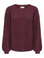 JDY Sweter w kolorze bordowym rozmiar: XS. Czerwone swetry klasyczne damskie JDY, xs, z wełny, bez kołnierzyka. Za 109.95 zł.