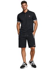 Geographical Norway Bermudy dresowe "Poliar" w kolorze czarnym rozmiar: S. Czarne szorty męskie Geographical Norway, bez wzorów, z dresówki. Za 85.38 zł.