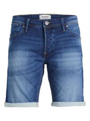 Jack & Jones Szorty dżinsowe "Rick 789" w kolorze granatowym rozmiar: XL. Niebieskie szorty męskie Jack & Jones, z bawełny, bez kołnierzyka. Za 90.45 zł.