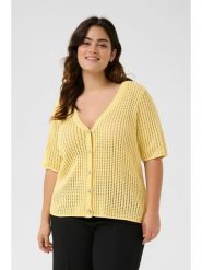 KAFFE curve Kardigan w kolorze żółtym rozmiar: S. Żółte kardigany damskie KAFFE curve, s, bez wzorów. Za 104.99 zł.