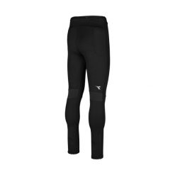 Legginsy męskie DIADORA RUNNING TIGHTS. Czarne spodnie sportowe męskie Diadora, z elastanu. Za 129.99 zł.