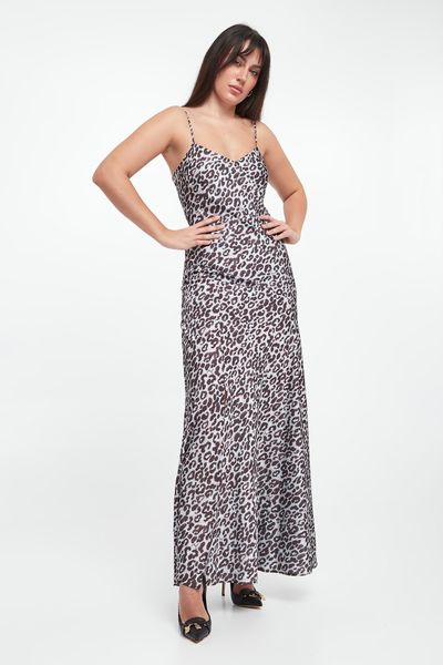 Sukienka maxi w panterkowy wzór Delci JOOP!. Sukienki damskie Joop!, xxs, bez wzorów, bez kołnierzyka, bez ramiączek, maxi. Za 1,119.00 zł.