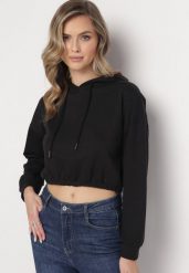 Czarna Bluza Chlororeia. Czarne bluzy z kapturem damskie Born2be, l, z dzianiny. Za 34.99 zł.