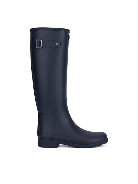 Hunter Kalosze WFT1071RMA Granatowy. Niebieskie kalosze damskie Hunter, bez wzorów, z kauczuku. Za 419.99 zł.