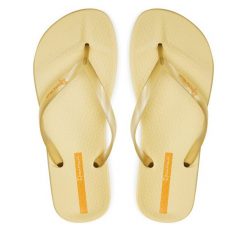 Japonki Ipanema. Żółte klapki damskie Ipanema, bez wzorów, bez obcasa. Za 59.99 zł.