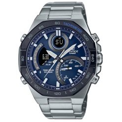 Zegarek męski Casio ECB-950DB-2AEF, Quartz, 48mm, 10ATM. Niebieskie zegarki męskie Casio. Za 833.15 zł.