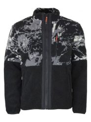 Peak Mountain Kurtka polarowa "Cefran" w kolorze czarno-szarym rozmiar: L. Czarne kurtki męskie Peak Mountain, l, bez wzorów, z polaru, bez kaptura. Za 244.22 zł.