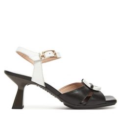 Sandały Hispanitas. Czarne sandały damskie Hispanitas, bez wzorów, bez obcasa, na słupku. Za 359.99 zł.