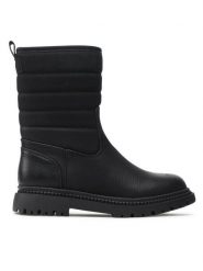 DeeZee Botki CS5911-01 Czarny. Czarne botki dziewczęce DeeZee, bez wzorów, ze skóry, bez ramiączek. Za 159.99 zł.