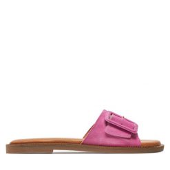 Klapki Tamaris. Czerwone klapki damskie Tamaris, bez wzorów, bez obcasa. Za 209.99 zł.