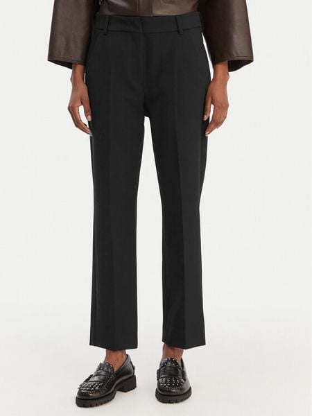 Weekend Max Mara Spodnie materiałowe Rana 2615131021 Czarny Slim Fit. Czarne spodnie materiałowe damskie Weekend Max Mara, bez wzorów, z materiału. Za 759.99 zł.