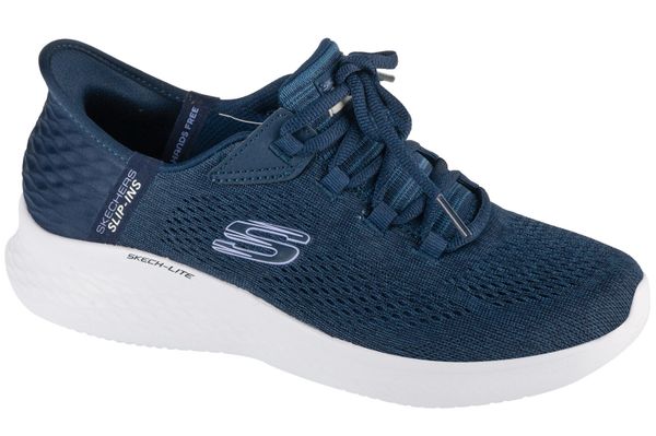 Buty sportowe Sneakersy damskie, Slip-Ins: Skech-Lite Pro - Natural Beauty. Niebieskie buty sportowe na co dzień damskie Skechers, bez wzorów, z materiału, trekkingowe. Za 299.99 zł.