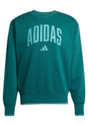 Bluza męska adidas Collegiate Sweat zielona JM1733. Zielone bluzy bez kaptura męskie Adidas, l, z bawełny. Za 200.99 zł.