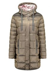 Geographical Norway Płaszcz pikowany "Bulli" w kolorze khaki rozmiar: M. Brązowe płaszcze damskie Geographical Norway, m, bez wzorów. Za 256.70 zł.