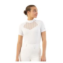 Damska koszulka do jazdy konnej BR Equitation. Białe t-shirty damskie BR, xs, bez wzorów, z materiału, bez kołnierzyka. Za 280.00 zł.