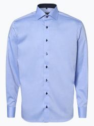 Eterna Modern Fit Koszula niewymagająca prasowania Mężczyźni Modern Fit Bawełna niebieski, 48. Niebieskie koszule męskie Eterna Modern Fit, m, bez wzorów, z bawełny, bez kołnierzyka, bez ramiączek. Za 299.95 zł.