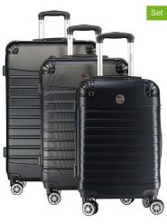 Geographical Norway 3-częściowy zestaw "Shock" w kolorze czarnym rozmiar: onesize. Czarne walizki Geographical Norway, bez wzorów, z materiału. Za 347.99 zł.