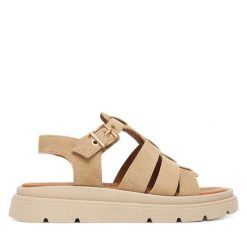 Sandały Tamaris. Brązowe sandały damskie Tamaris, bez wzorów, bez obcasa, na płaskiej podeszwie. Za 379.99 zł.