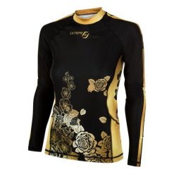Koszulka Sportowa Rashguard damski MMA EXTREME HOBBY ROSE. Czarne bielizna termoaktywna damska EXTREME HOBBY, xs, bez wzorów, z bawełny, bez ramiączek. Za 209.00 zł.