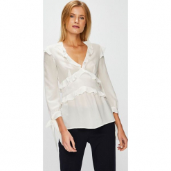 Pinko - Bluzka. Białe bluzki damskie Pinko, bez wzorów, z jedwabiu, casualowe, bez kołnierzyka, bez ramiączek. W wyprzedaży za 749.90 zł.