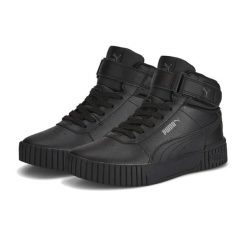 Buty do chodzenia Puma CARINA 2.0 MID JR. Czarne buty sportowe na co dzień damskie Puma, bez wzorów, z gumy, trekkingowe. Za 208.00 zł.
