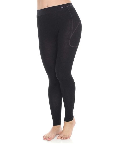 Legginsy wełniane z długą nogawką damskie Brubeck ACTIVE WOOL. Czarne legginsy damskie Brubeck, l, bez wzorów, z dzianiny. Za 183.49 zł.