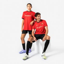 Koszulka piłkarska dla kibiców Belgia 2026. Czarne t-shirty damskie KIPSTA, l, z materiału, bez ramiączek, do piłki nożnej. Za 44.99 zł.