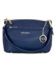 Mia Tomazzi Skórzana torebka "Bardolino" w kolorze niebieskim - 25 x 17 x 13 cm rozmiar: onesize. Niebieskie torebki klasyczne damskie Mia Tomazzi, bez wzorów, z materiału, bez dodatków. Za 252.99 zł.
