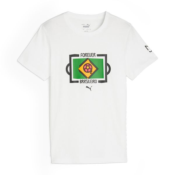 Koszulka piłkarska dziecięca PUMA Neymar Jr Tee. Białe koszulki dziewczęce Puma, bez wzorów, z bawełny, bez ramiączek. Za 159.99 zł.