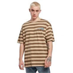 Oversized striped T-shirt Starter Look for the Star. Brązowe t-shirty męskie Starter, m, bez wzorów, bez kołnierzyka. Za 231.00 zł.