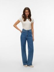 Vero Moda Koszulka w kolorze białym rozmiar: XS. Białe t-shirty damskie Vero Moda, s, bez wzorów, z materiału, bez kołnierzyka. Za 69.99 zł.