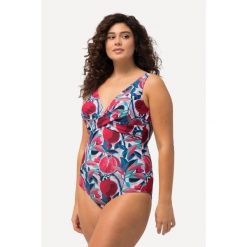 Damski Kostium kąpielowy kropki miękkie miseczki ozdobny węzeł. Białe stroje jednoczęściowe damskie Ulla Popken, plus size, bez wzorów, plus size. W wyprzedaży za 223.99 zł.