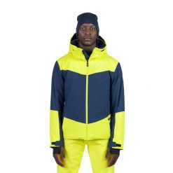 Kurtka narciarska męska Rossignol Wispile. Żółte kurtki męskie Rossignol, na zimę, m, bez wzorów, wakacyjne, bez kaptura. W wyprzedaży za 1,267.50 zł.